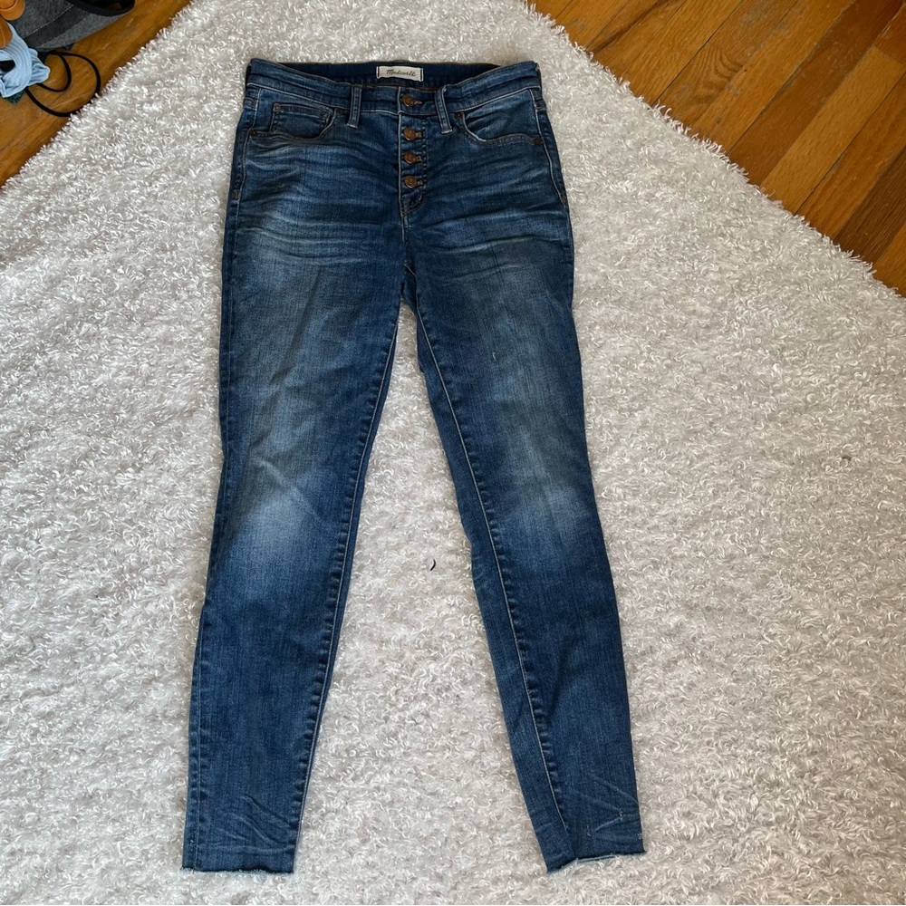 Madewell 9” high rise skinny jeans
